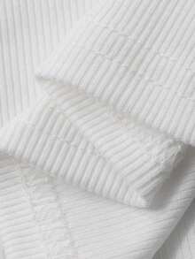 DAZY 女童（小号）针织圆领蝴蝶刺绣背心 - 白色 - 查看 9