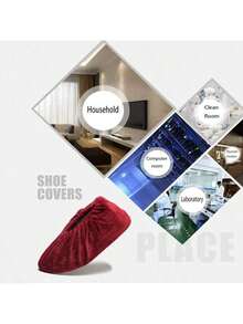 Reusable Anti Slip Shoe Cover, Premium Soft And Washable Thick Shoe Cover Suitable For Home, Office, Laboratory, With 10 Colors In One Size Fits All - Multicolor - View 5
