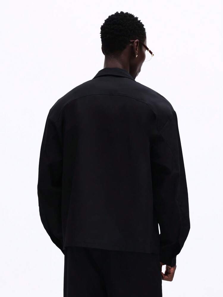 Long Sleeve Button Down Shirt With Patch Pockets