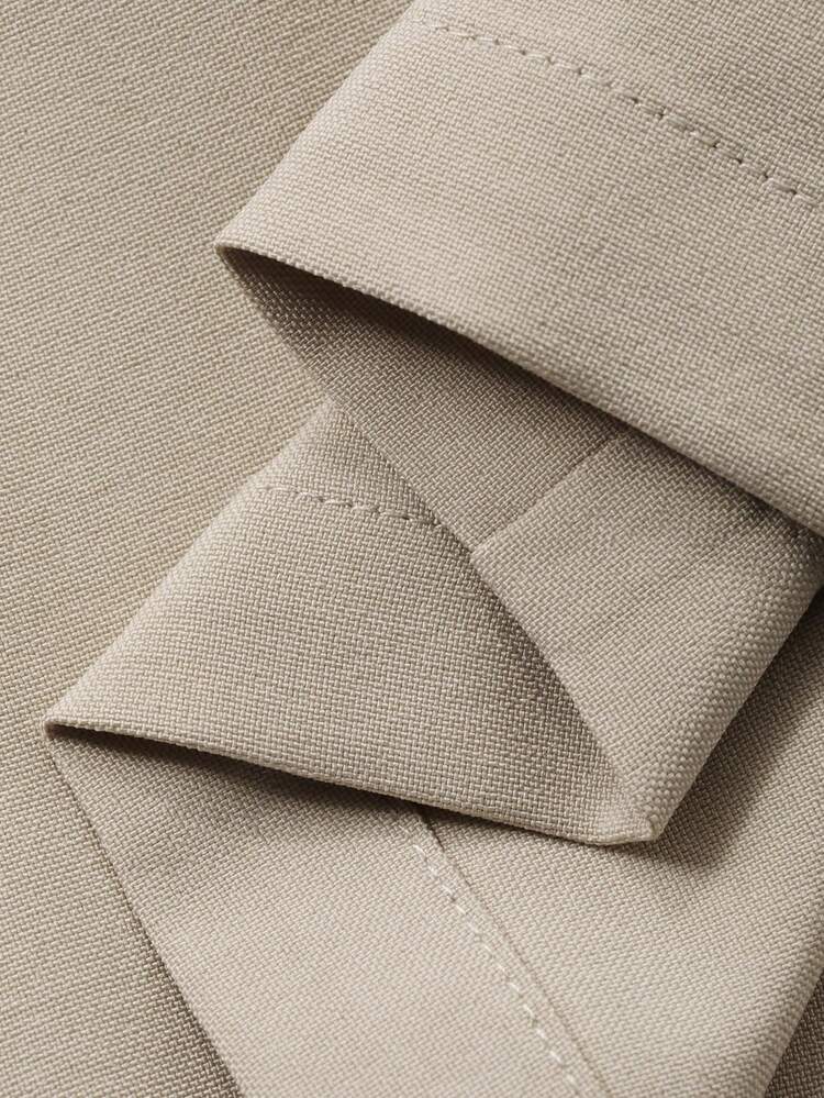 Men's Polo Collar Button Half Placket Short Sleeve Shirt Top And Pocket Wide Leg Pants Casual Daily Outfit Set Summer