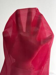 Modelyn French Design Square Neck Rhinestone Patchwork Women Dress - Burgundy - View 4