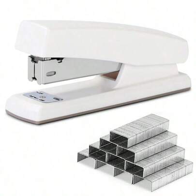 1 Set Of Stapler, Office Supplies, Labor-Saving, Suitable For Students, Accommodates Standard Booklets With 20 Pages, 12 Number Stapler