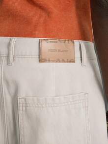 NEON BLANC 男士图案刺绣斜插口袋休闲浅灰色牛仔裤 - 淺灰色 - 查看 6