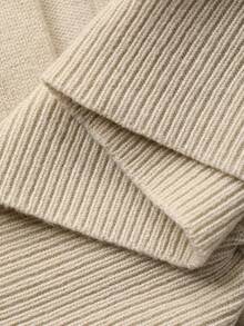 DAZY 男士杏色圆领针织套头衫，夏季 - 杏色 - 查看 7