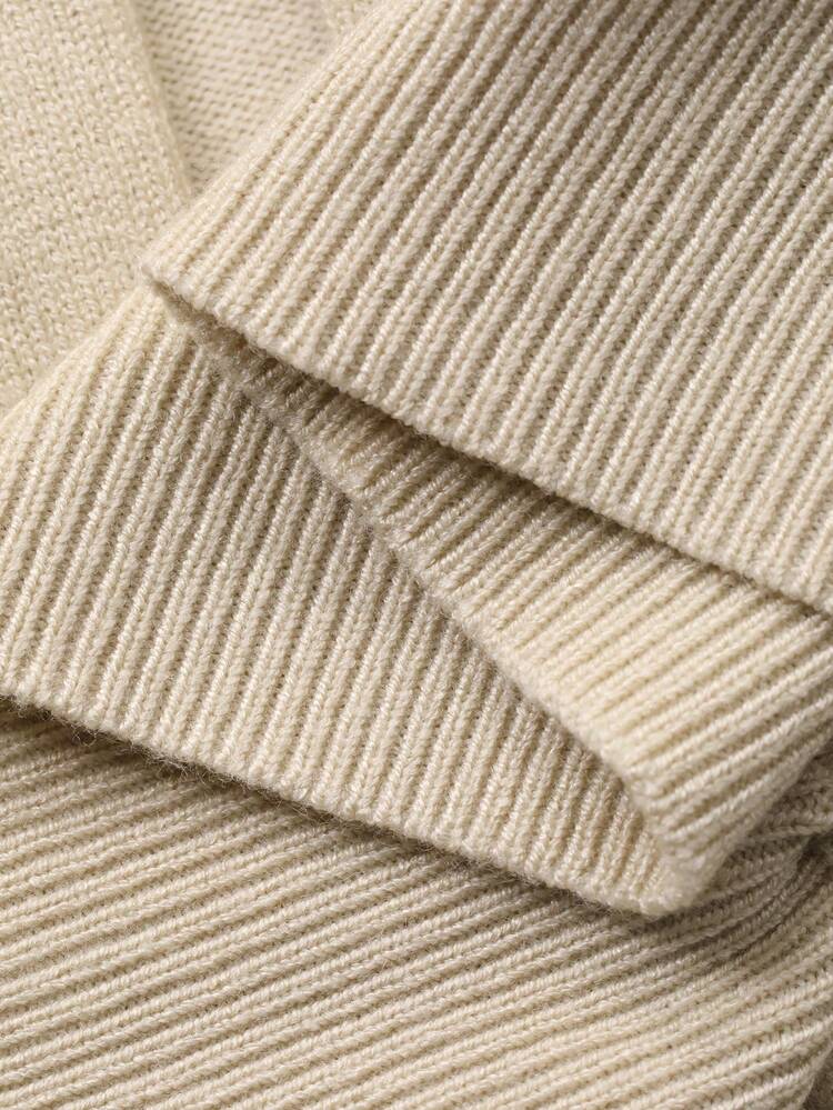 Men's Apricot Crew Neck Knit Pullover, Summer