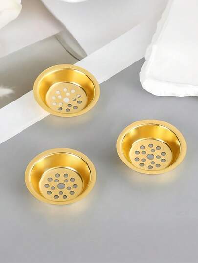 Small Mini Size Iron Craft Stamped Perforated Golden Middle Eastern Incense Burner For Home Decor Meditation Cultural Celebration Arabic Islamic Decorative Gift