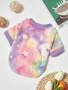 PETSIN 1pc Colorful Unicorn Glow-In-The-Dark Fleece Pet Sweatshirt - Multicolor - View 12