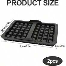 2 Packs Silicone Waffle Mold, 2 Cavities Waffle Baking Mold, Material Waffle Mold For Cake Chocolate Craft Candy Soap, Black - Black - View 10