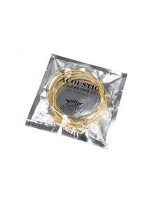 Folk Acoustic Guitar Strings Brass Hexagon Steel Core Set For Classic Replacement Music Instrument Accessories - Gold - View 9