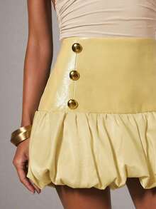 COSMINA Chân váy hoa phối nhiều mảnh thanh lịch dành cho nữ, thích hợp cho Ngày Valentine, Tiệc tùng, Mùa hè. - Màu vàng - Xem 6