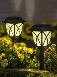 1-Piece Outdoor Solar Light, For Lawns, Patios, Walkways, Gardens, And Pathways, Providing LED Lighting And Landscaping From Night Until Dawn. [Solar] - Warm White - View 6