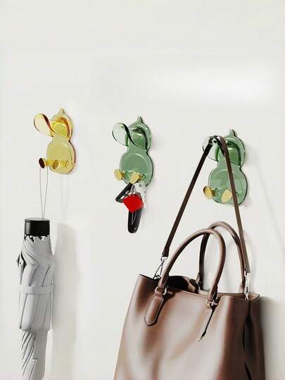 Zazumi 1 PC Stober Strong Grip Duck Design Wall Hooks Cartoon Yellow Color For Lightweight Items Storage Kitchen Entryway Decor Practical Home Gift Hot Item