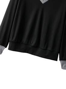 GlowEve CURVE Women's Plus Size Autumn V-Neck Sleeveless Knit Patchwork Loose Blouse And A-Line Long Skirt 2-Piece Set, Comfortable Casual Elegant For Daily, Party, Work - Multicolor - View 7