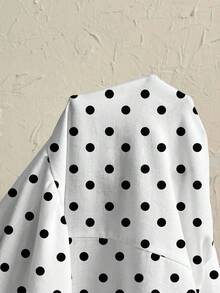 Firerie 女士法式优雅度假复古波点印花连衣裙，休闲简约，适合夏季、海滩度假、优雅约会、街头风、机场穿搭、音乐节等场合。 - 白色 - 查看 6