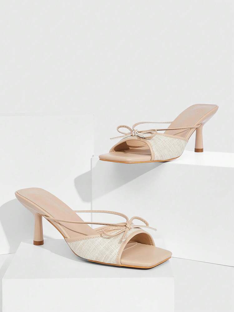 CUCCOO SZL Casual Fashion Square Toe Thin Heeled Women Sandals Valentine's Day