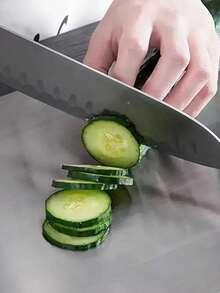 Kitchen Stainless Steel Cutting Board, 304 Stainless Steel Meat, Fruit, And Vegetable Cutting Board, Easy To Clean - Silver - View 3