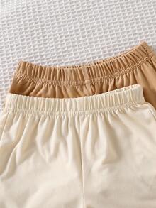 SHEIN Genkimix Kids 2-5件/套 新款婴儿幼儿夏季短袖polo衫 时尚婴幼儿服装套装，2套4件组合 - 彩色 - 查看 4