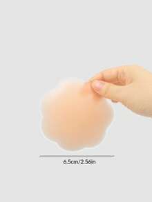 SHAPORA 1 Set (1+5pcs) Silicone Nipple Covers Made Of Non-Woven Fabric, Suitable For Wearing Formal Dresses To Weddings And Parties - Baby Pink - View 3