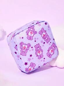 SHEIN X Care Bears 1pc Cartoon Pattern Printed Polyester Fiber Storage Bag, Can Be Used As A Feminine Hygiene Storage Bag, Digital Storage Bag, Small Item Storage Bag,Cheer Bear, Good Luck Bear, Funshine Bear, Share Bear, Love-A-Lot Bear - Multicolor - View 10