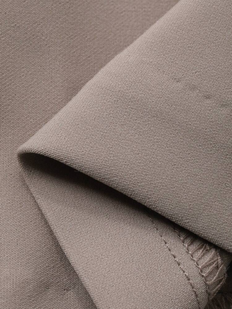 Men's Khaki Slim Fit Ankle Length Pants, Suitable For Spring And Summer