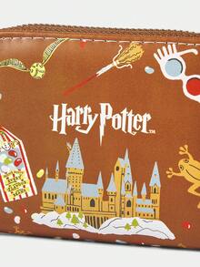 HARRY POTTER X SHEIN 1, Simple Zipper Coin Purse With Candy Dessert Pattern, Suitable For Women.