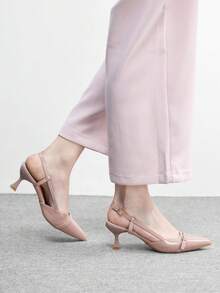 CUCCOO BIZCHIC 女士尖头细高跟百搭简约通勤黑色高跟鞋 - 裸色 - 查看 7