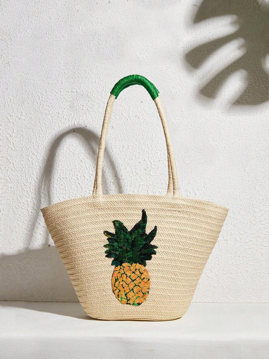 SHECARRY Women's Tote Bag, Shoulder Straw Bag. - Multicolor - View 1