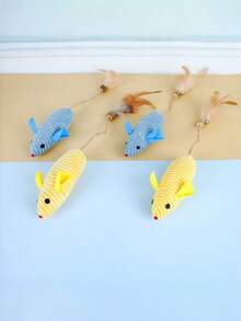 PETSIN 1 Piece Pet Mouse Cat Toy; Pet Self-Entertainment Toy To Relieve Boredom; Pet Tooth Grinding And Tooth Cleaning Toy; Cat Toy; Pet - Multicolor - View 10