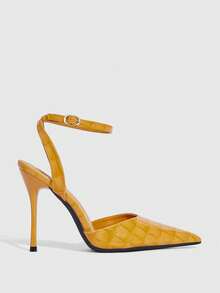 CUCCOO SZL Women's Fashion Pointed Toe Ankle Strap Stiletto High Heel Pumps, Suitable For Commuting, Dating, Party, Wedding And Other Occasions