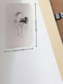 50个装强力自粘墙钩，可用于悬挂图片、相框、包包、厨房铲子等物品——无需螺丝、可水洗、可重复使用、无需打孔——是家居装饰和收纳的理想之选 - 彩色 - 查看 2