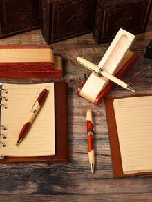 1pc Luxury Different Pen Set Wooden Ballpoint Pens Business Gifts Bamboo Pen Set With Box Bamboo Wood Ball Pens Acrylic Pen Set - Multicolor - View 2