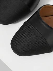 MOTF 女士拼接露跟平底鞋 - 黑色 - 查看 6