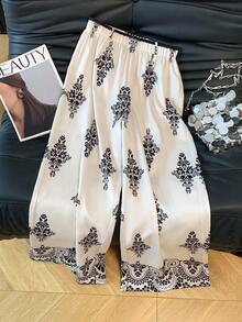 GlowEve 女士印花弹力腰阔腿宽松休闲裤 - 彩色 - 查看 4