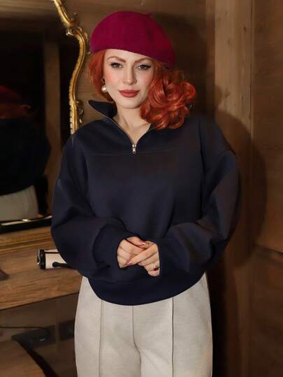 Gretanique 女士宽松拉链连帽衫