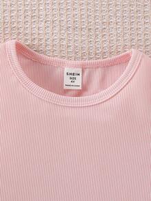 SHEIN Bộ 3 áo hai dây thun co giãn đa năng màu đen, trắng, kaki dành cho bé gái, thích hợp mặc thường ngày, đi nghỉ mát, mùa hè. - Nhiều màu - Xem 7