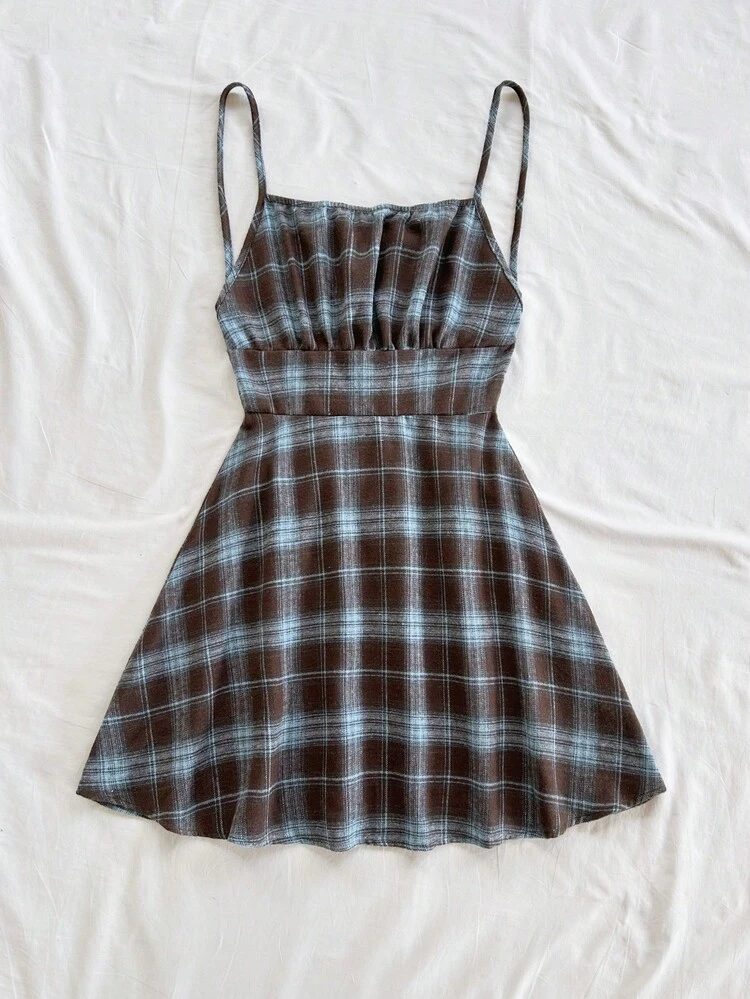 brandy melville purple plaid dress Brandy Melville purple plaid dress with option to