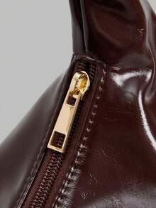 Ontre 女士时尚多功能日常单肩包 - 酒紅色 - 查看 5