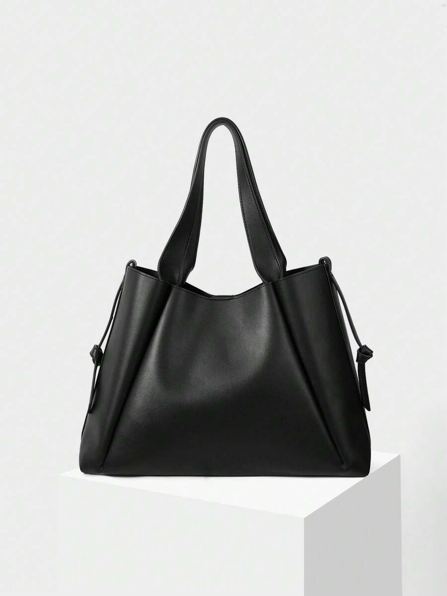 MOTF PREMIUM WOMEN'S MINIMALIST LARGE-CAPACITY TOTE BAG, SUITABLE FOR DAILY COMMUTING - Black - View 1