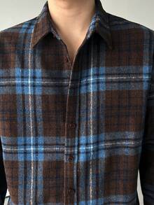 DAZY 春季休闲通勤格子男士衬衫式外套 - 彩色 - 查看 7