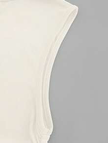 Modmama Camiseta de embarazo de unicolor con cuello plisado y ajustada - Multicolor - Ver 5