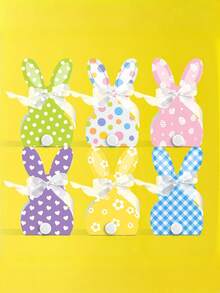 Zazumi Bunny Ear Gift Box Easter Rabbit Theme With Pink Ribbon Decorative Present Wrapping Holiday Season Birthday Gift Ideas Cottage Core Aesthetic Must Haves - Multicolor - View 4
