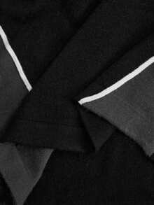 AXEPEAK Men's Casual Colorblock Patchwork Knit Sweater, Autumn/Winter - Black - View 7