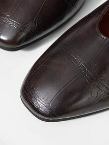 MOTF PREMIUM Giày bệt mũi vuông Mary Jane đa năng, thoải mái cho nữ, thích hợp đi làm, nghỉ lễ năm mới, giày mùa xuân, lễ Phục sinh. - Màu cà ri đậm - Xem 6