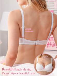 FairyFlirt 1pc Lace Patchwork Supportive Women's Lingerie - White - View 2