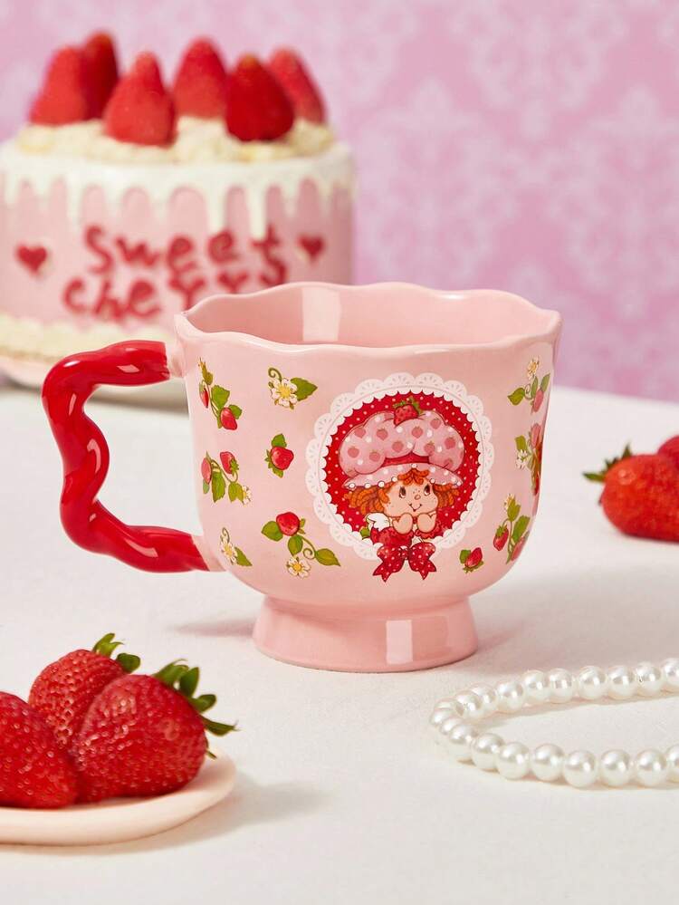 Strawberry Shortcake X SHEIN 1 18.6oz/550ml Cartoon Pattern