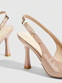 CUCCOO SZL Women's Pointed Toe Stiletto High Heel Black Lace Mesh Breathable Hollow-Out Sexy Elegant Lady High Heel Pumps With Ankle Strap, Versatile For Daily, Party, Gathering Valentine's Day - Apricot - View 6