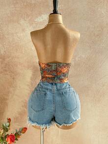 Soleia Áo croptop nữ mùa hè gợi cảm, họa tiết vintage, chất liệu lưới, cổ khoét sâu, đính hạt cườm, kiểu yếm, thích hợp cho tiệc tùng, Giáng sinh, hẹn hò, hộp đêm, phong cách Bohemian, Boho, kỳ nghỉ, áo mùa thu hè, áo Bohemian, áo tank top Boho, áo hippie, bộ hai mảnh Boho, áo mùa xuân, ngày Valentine, áo đi biển, áo sinh nhật, áo đi chơi, áo thanh lịch, áo thường ngày, áo đi nghỉ mát. - Nhiều màu - Xem 2