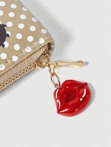 Betty Boop | ROMWE 1pc Rainbow & Cartoon Cat Print Fashion Short Wallet - Gold - View 4