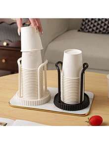 Disposable Cup Storage Rack, Simple Paper Cup Holder, Multifunctional Desktop, Coffee And Milk Tea Cup Storage Rack, Cup Extractor - Multicolor - View 4