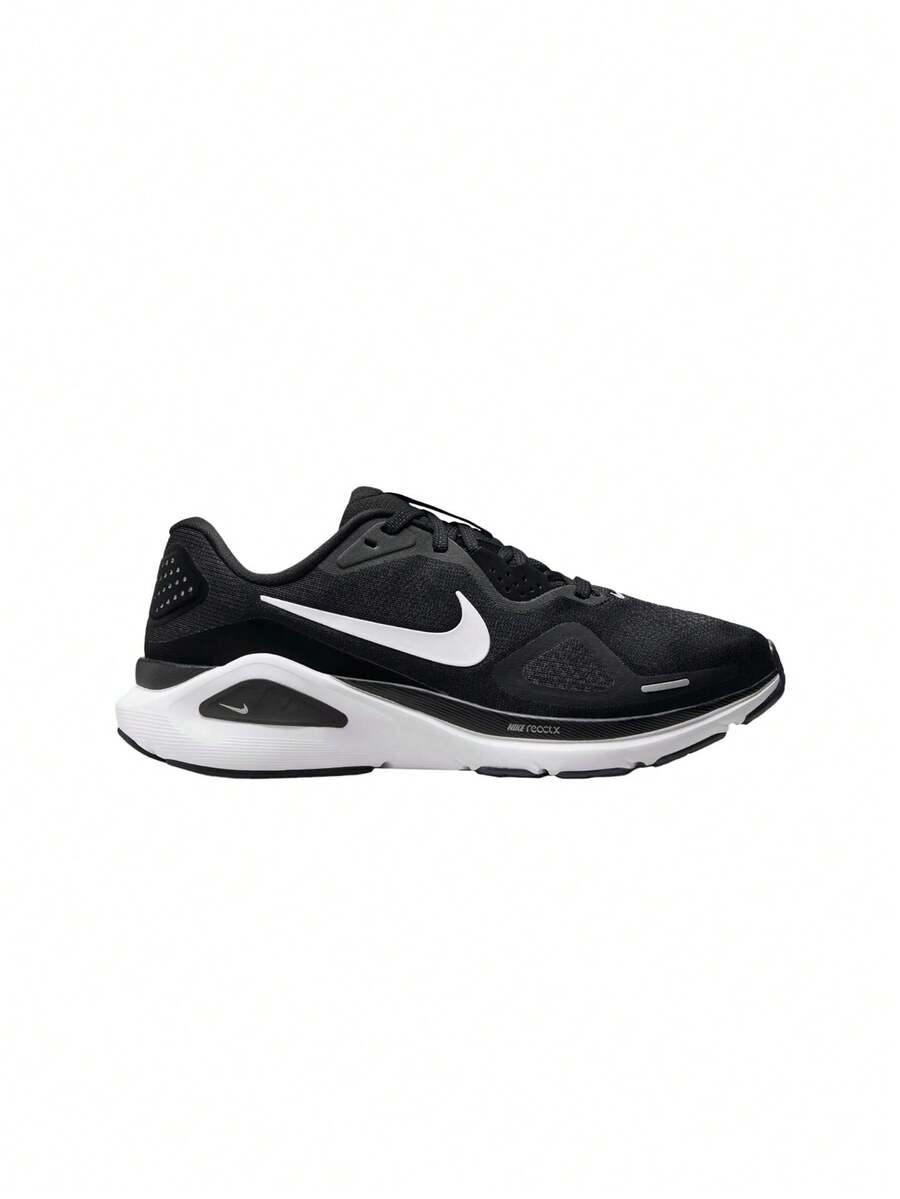 Nike Structure 26 Wide Women's Running Shoes Black / White / Wolf Grey / Metallic Silver HQ2589-001 - BLACK/WHITE-WOLF GREY-METALLIC SILVER - 查看 1